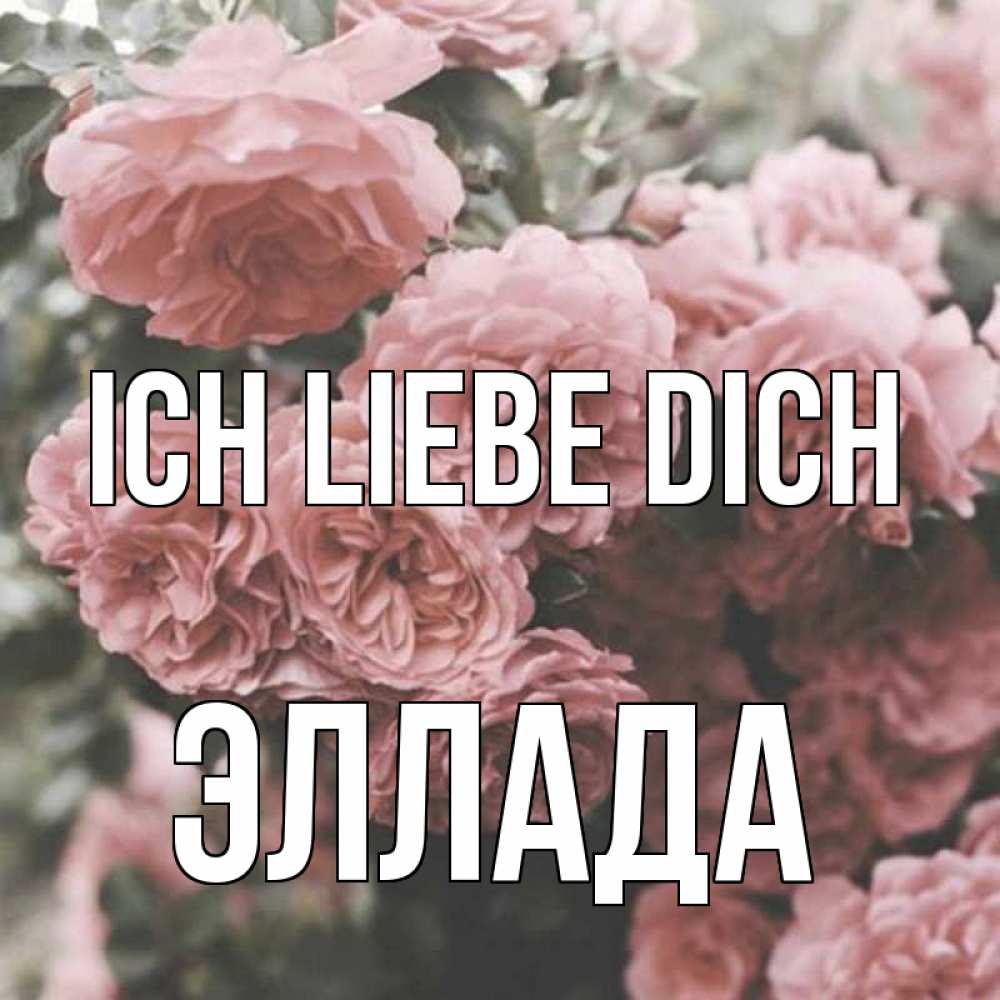 Открытка на каждый день с именем, Эллада Ich liebe dich розы 3 Прикольная открытка с пожеланием онлайн скачать бесплатно 