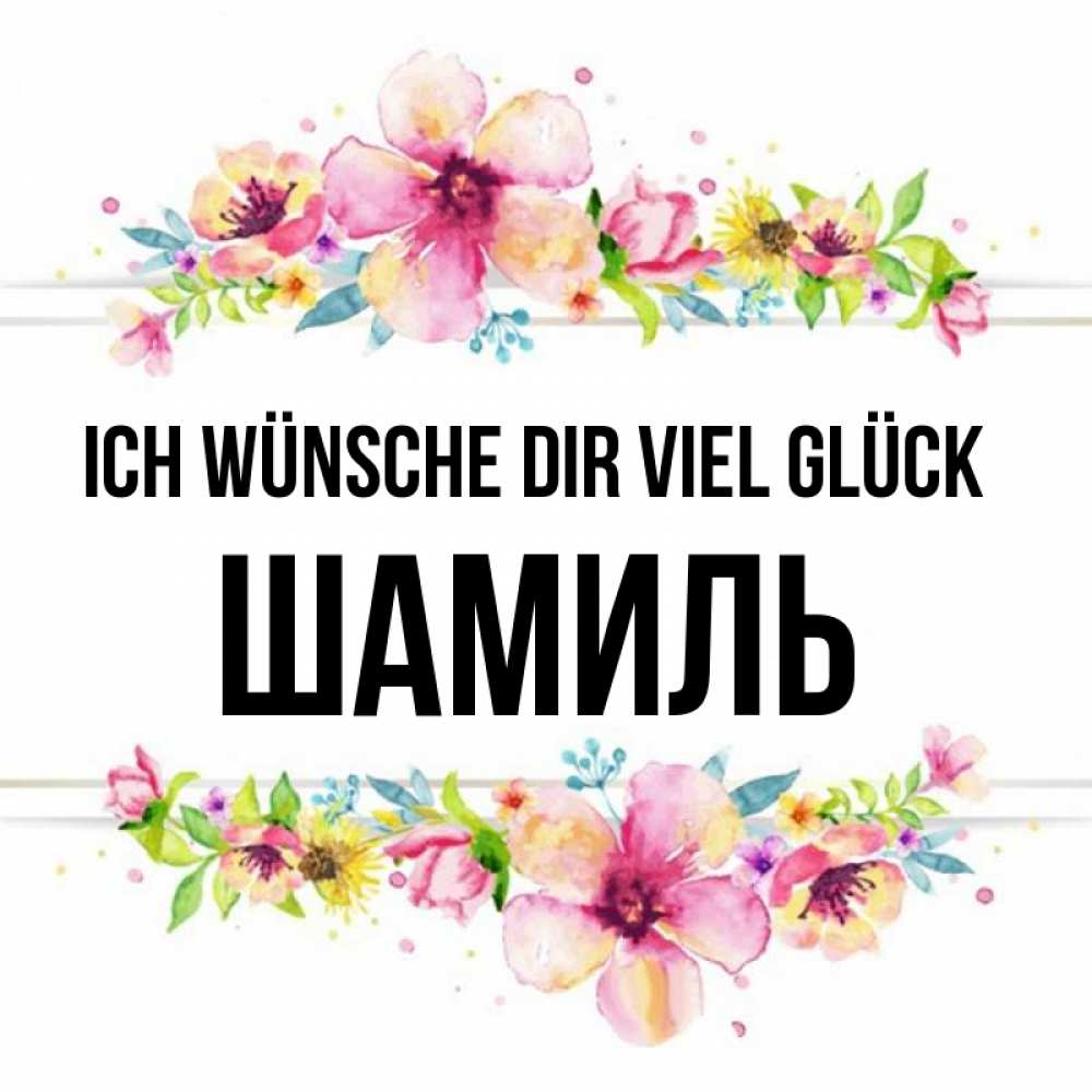 Открытка на каждый день с именем, Шамиль Ich wünsche dir viel Glück пусть повезет 1 Прикольная открытка с пожеланием онлайн скачать бесплатно 