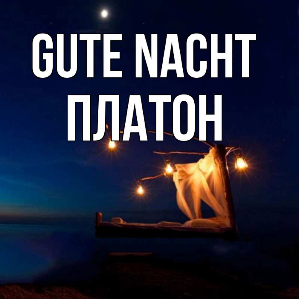 Открытка на каждый день с именем, Платон Gute Nacht милый мой Прикольная открытка с пожеланием онлайн скачать бесплатно 