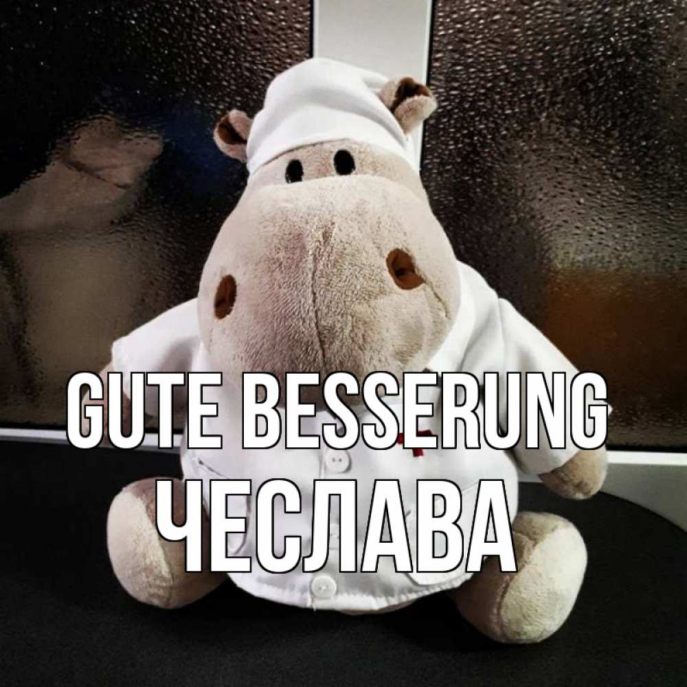 Открытка на каждый день с именем, Чеслава Gute Besserung всех излечит исцелит Прикольная открытка с пожеланием онлайн скачать бесплатно 