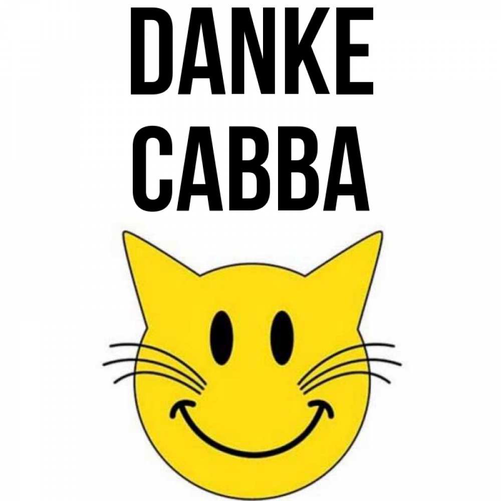 Открытка на каждый день с именем, Савва Danke улыбающийся смайл кот Прикольная открытка с пожеланием онлайн скачать бесплатно 