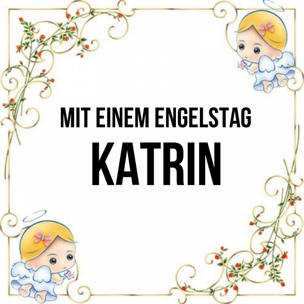 Картинка Mit einem Engelstag, Katrin