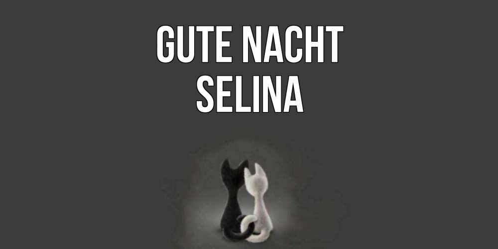 Открытка на каждый день с именем, Selina Gute Nacht коты Прикольная открытка с пожеланием онлайн скачать бесплатно 
