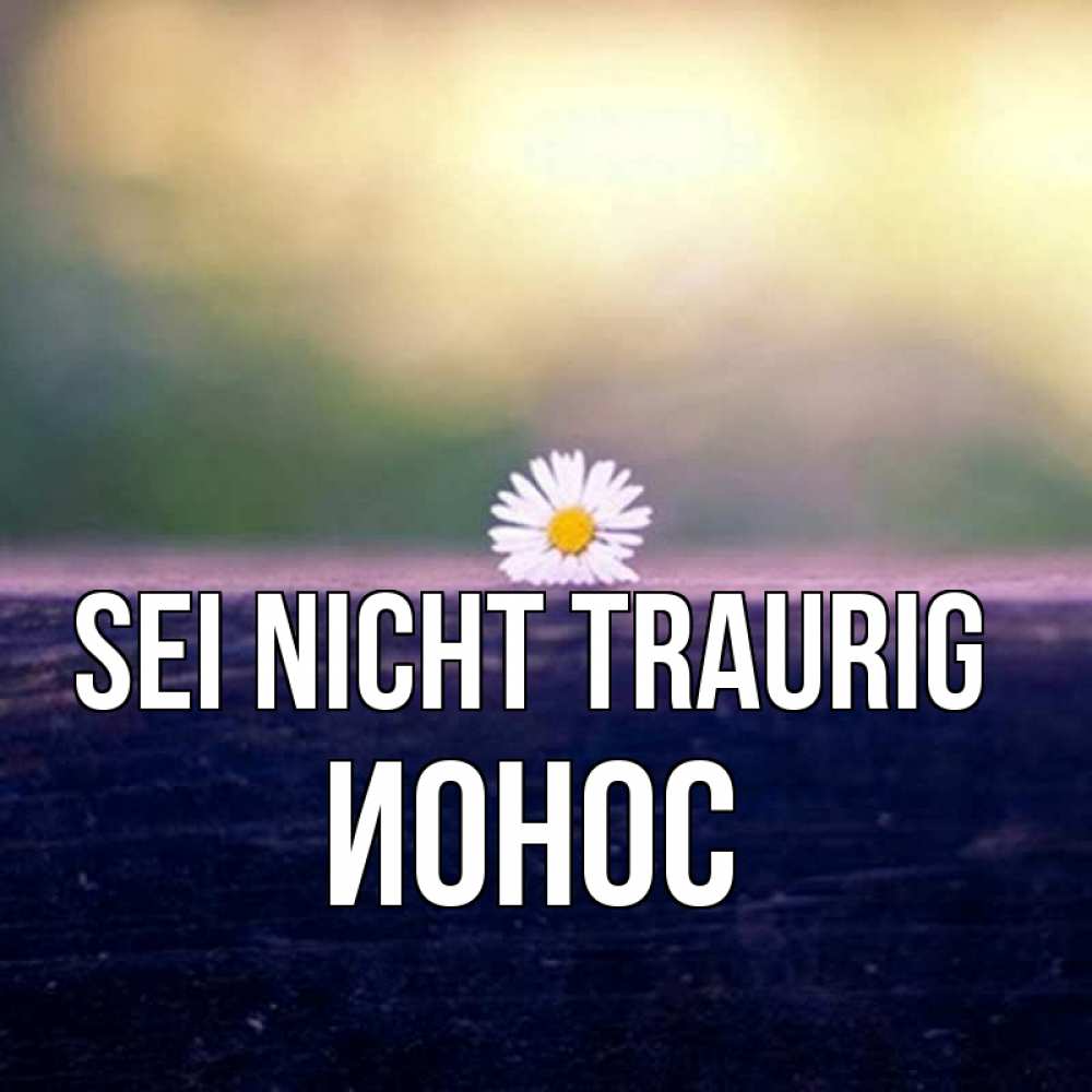 Открытка на каждый день с именем, Ионос Sei nicht traurig красота Прикольная открытка с пожеланием онлайн скачать бесплатно 