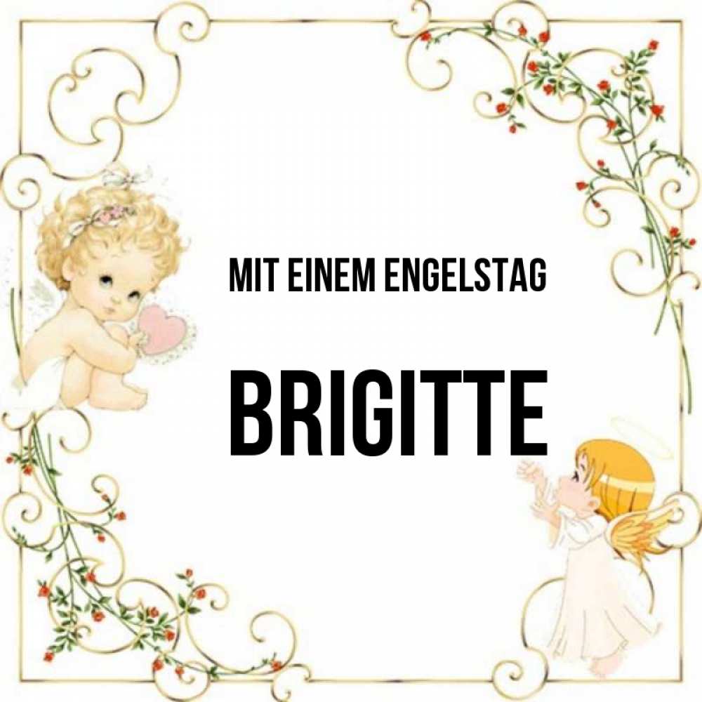 Картинка Mit einem Engelstag, Brigitte