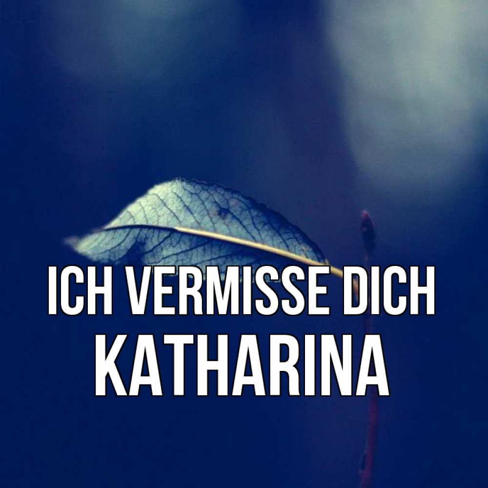 Открытка на каждый день с именем, Katharina Ich vermisse dich одна ветка 1 Прикольная открытка с пожеланием онлайн скачать бесплатно 