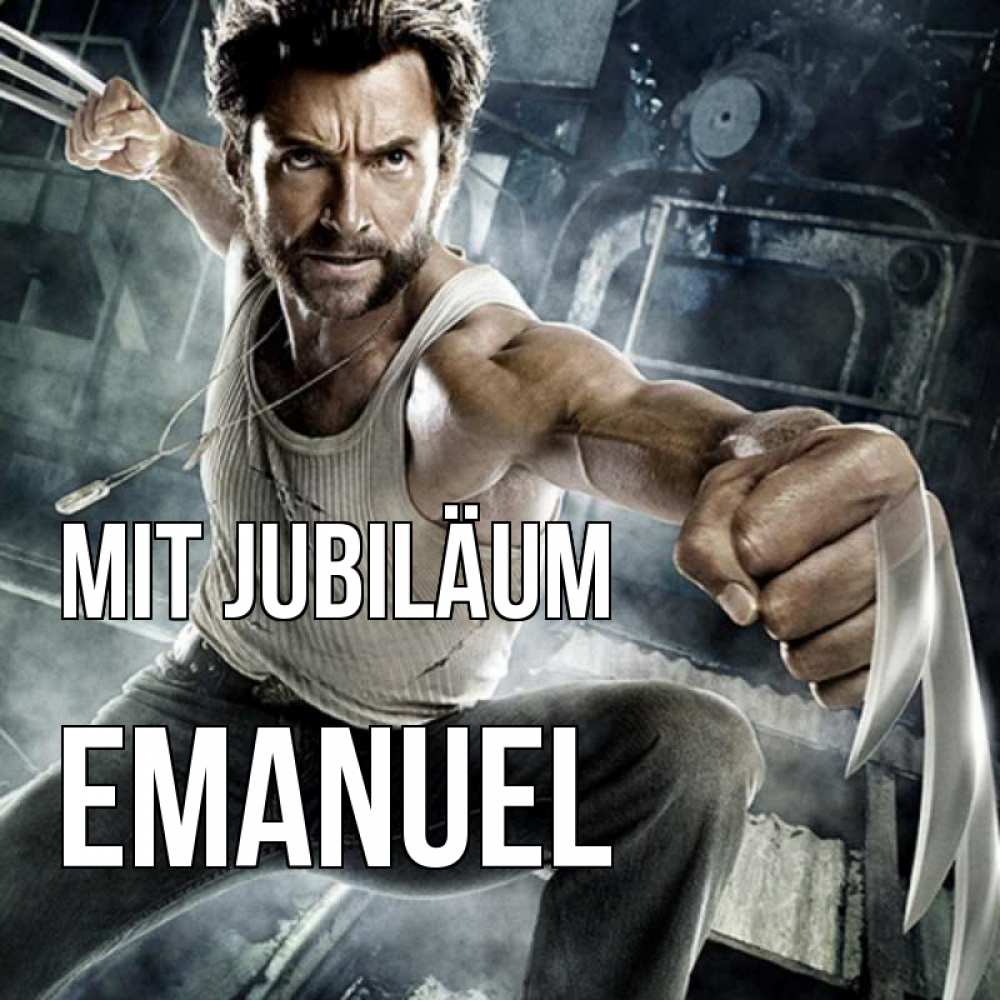 Открытка на каждый день с именем, Emanuel Mit Jubiläum супергерой в ярости Прикольная открытка с пожеланием онлайн скачать бесплатно 