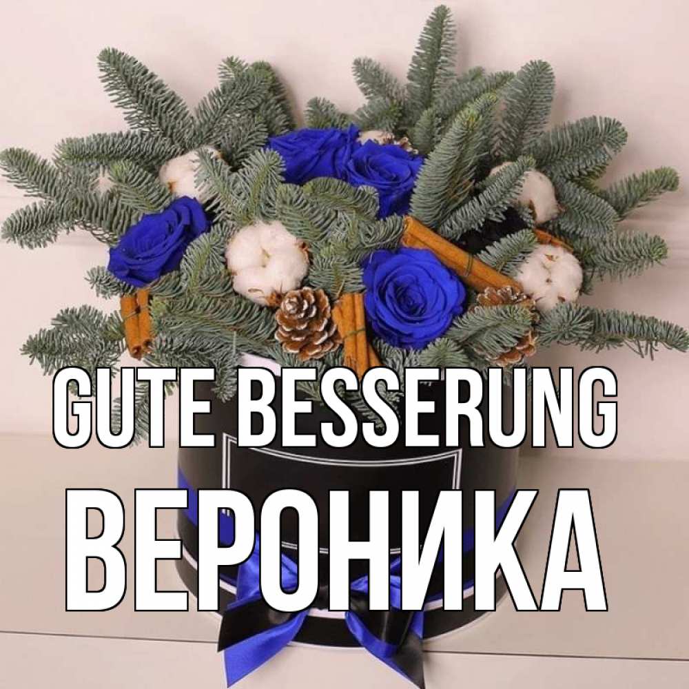 Открытка на каждый день с именем, Вероника Gute Besserung короче кто то загрузил эти шишки Прикольная открытка с пожеланием онлайн скачать бесплатно 