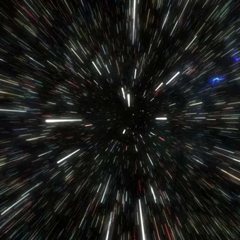 Открытка Звездное путешествие  туннель  Gute Reise 