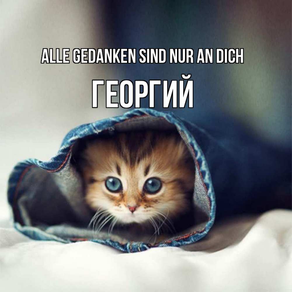 Открытка на каждый день с именем, Георгий Alle Gedanken sind nur an dich мне без тебя плохо Прикольная открытка с пожеланием онлайн скачать бесплатно 