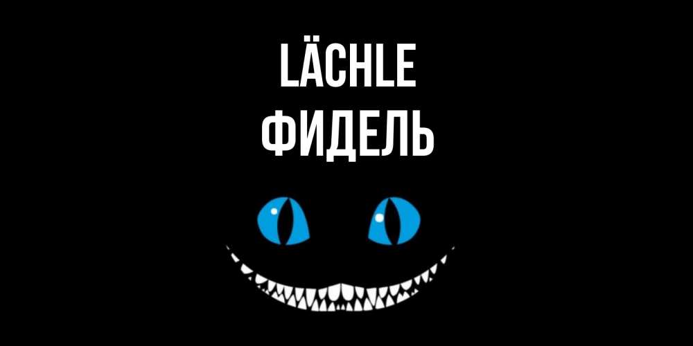 Открытка на каждый день с именем, Фидель Lächle кот улыбается Прикольная открытка с пожеланием онлайн скачать бесплатно 