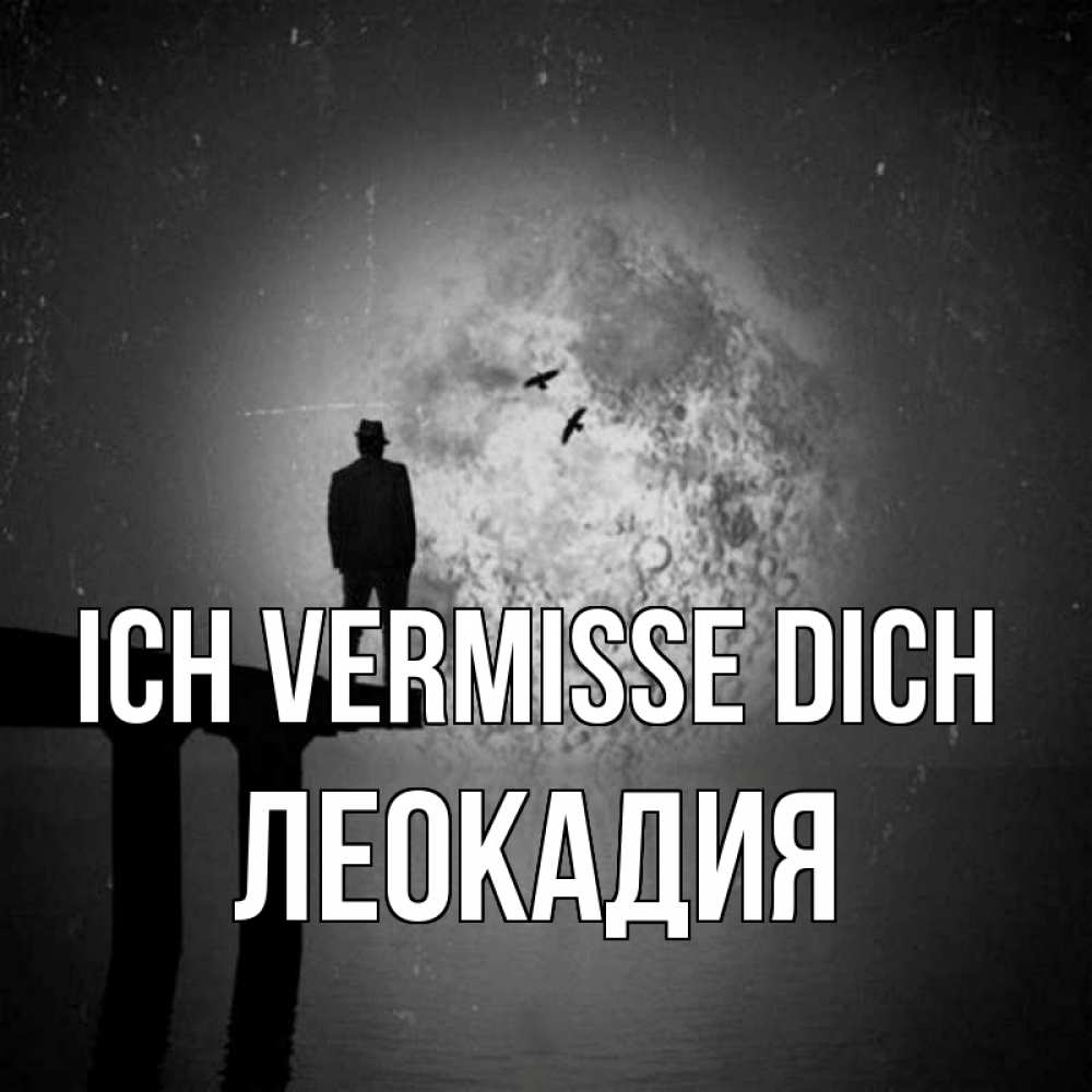 Открытка на каждый день с именем, Леокадия Ich vermisse dich мост 1 Прикольная открытка с пожеланием онлайн скачать бесплатно 