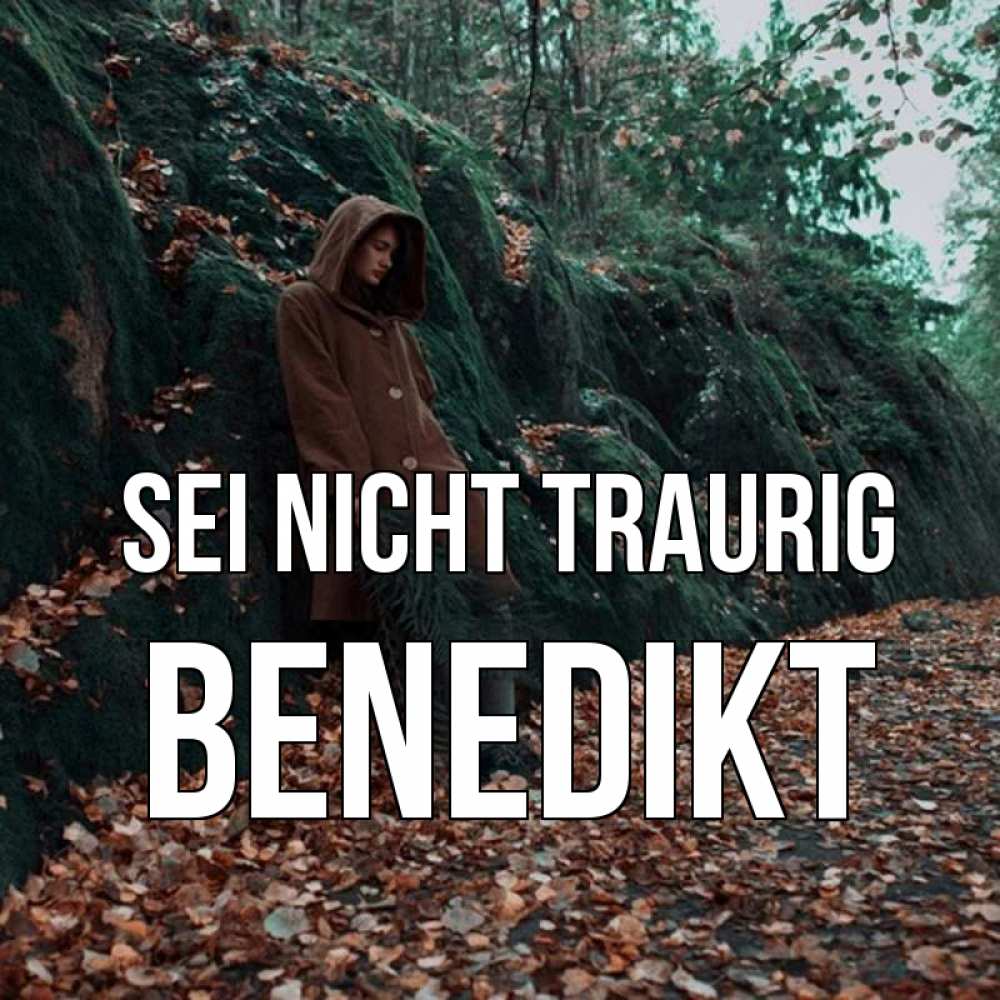 Открытка на каждый день с именем, Benedikt Sei nicht traurig осенний лес Прикольная открытка с пожеланием онлайн скачать бесплатно 