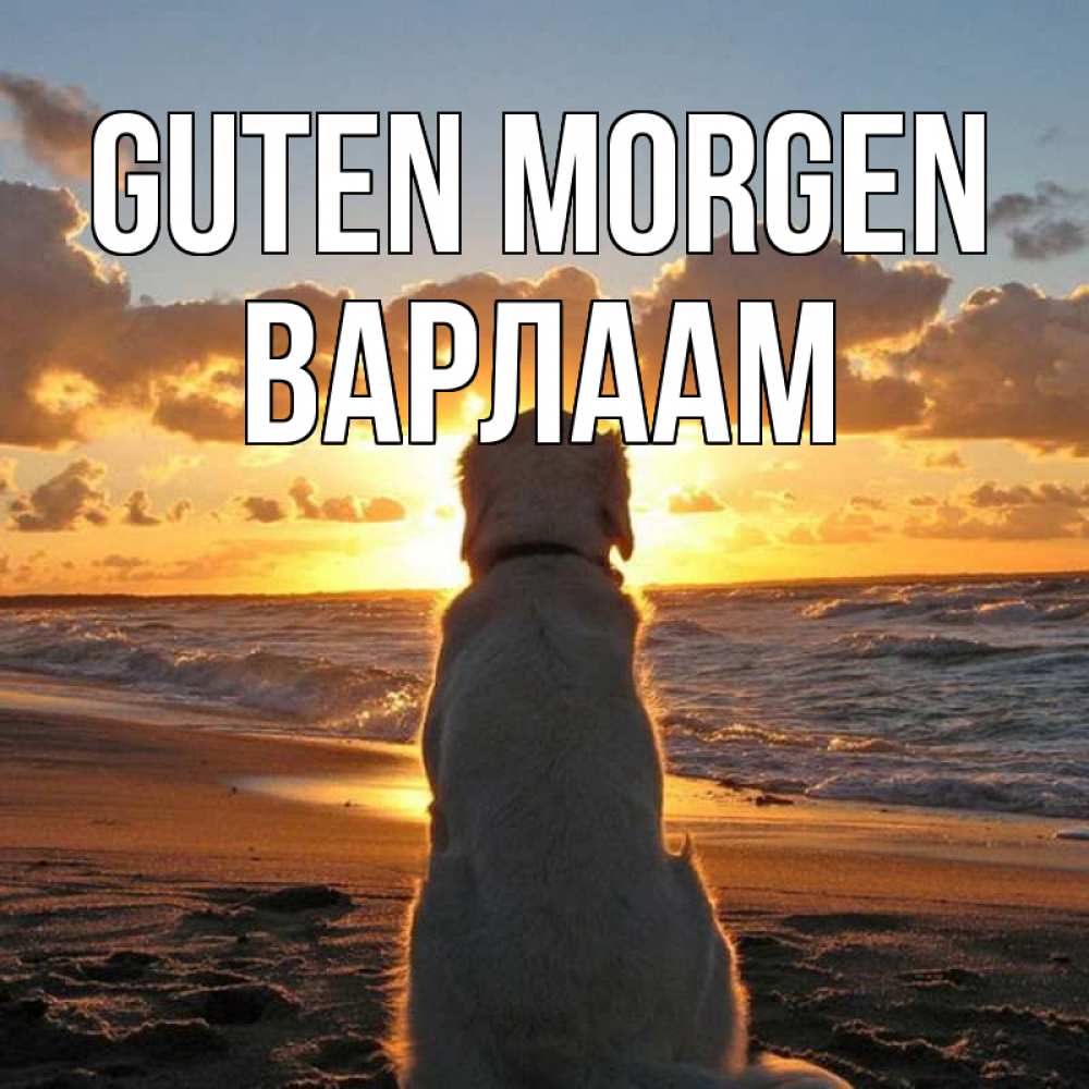 Открытка на каждый день с именем, Варлаам Guten Morgen восход солнца Прикольная открытка с пожеланием онлайн скачать бесплатно 