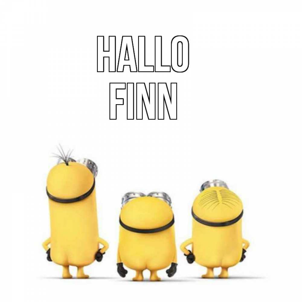 Открытка на каждый день с именем, Finn Hallo приветики Прикольная открытка с пожеланием онлайн скачать бесплатно 