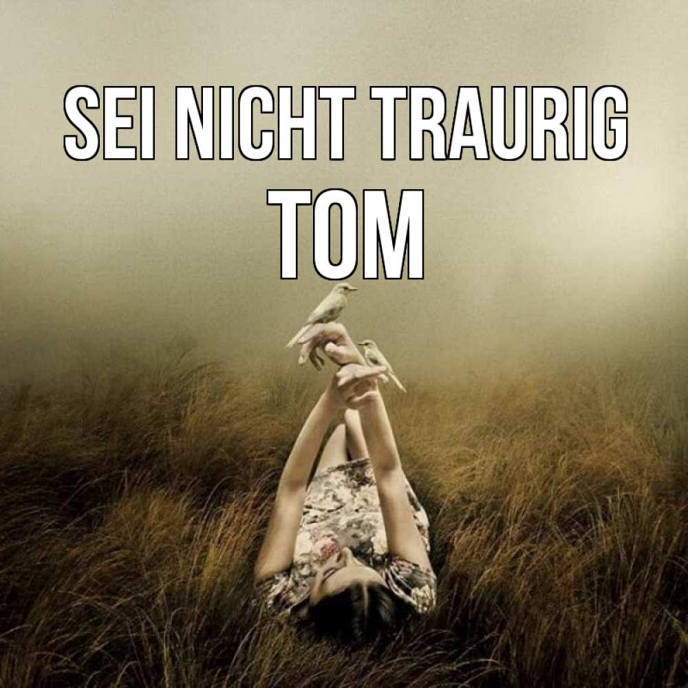 Открытка на каждый день с именем, Tom Sei nicht traurig поле и туман Прикольная открытка с пожеланием онлайн скачать бесплатно 