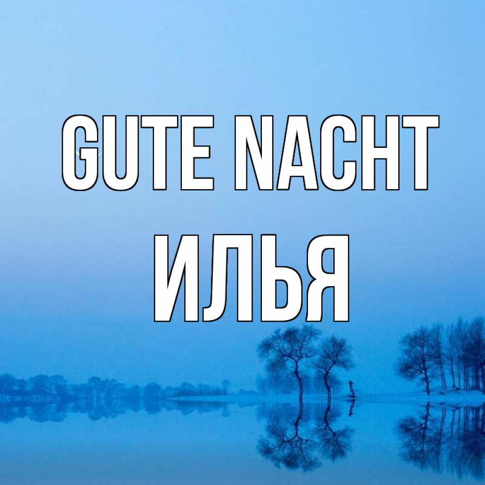Открытка на каждый день с именем, Илья Gute Nacht весна Прикольная открытка с пожеланием онлайн скачать бесплатно 