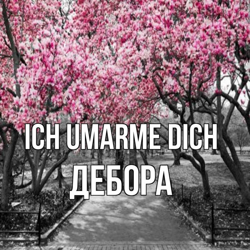Открытка на каждый день с именем, Дебора Ich umarme dich обработанное фото Прикольная открытка с пожеланием онлайн скачать бесплатно 