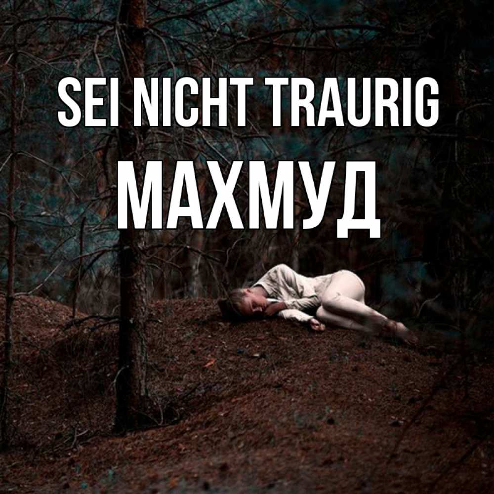 Открытка на каждый день с именем, Махмуд Sei nicht traurig лес Прикольная открытка с пожеланием онлайн скачать бесплатно 