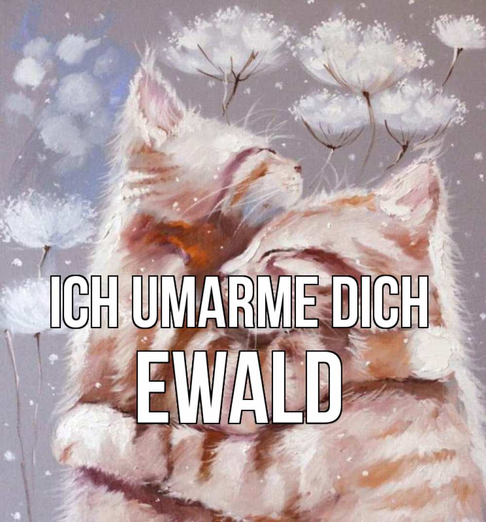 Открытка на каждый день с именем, Ewald Ich umarme dich Море и горы Прикольная открытка с пожеланием онлайн скачать бесплатно 