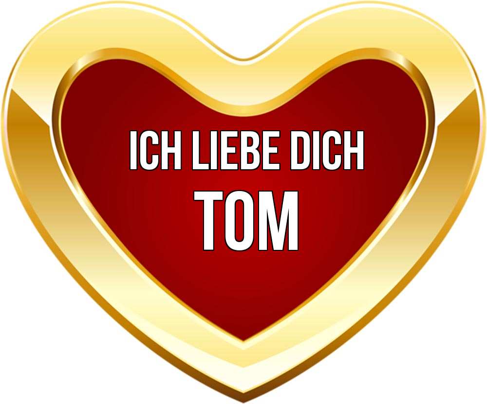 Открытка на каждый день с именем, Tom Ich liebe dich из краски Прикольная открытка с пожеланием онлайн скачать бесплатно 