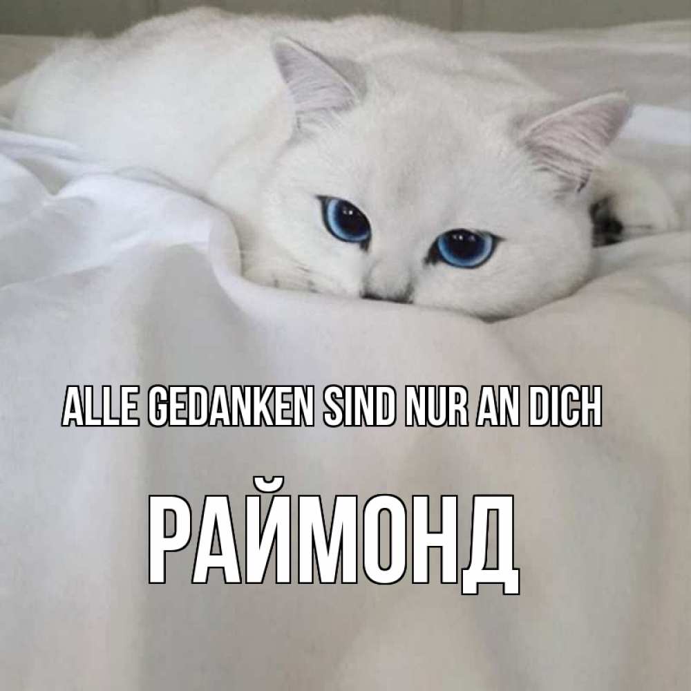 Открытка на каждый день с именем, Раймонд Alle Gedanken sind nur an dich я очень по тебе скучаю и тоскую Прикольная открытка с пожеланием онлайн скачать бесплатно 