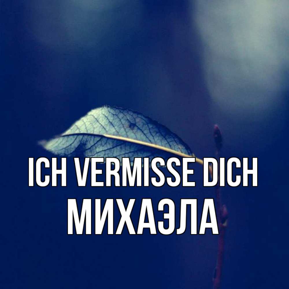 Открытка на каждый день с именем, Михаэла Ich vermisse dich одна ветка 1 Прикольная открытка с пожеланием онлайн скачать бесплатно 