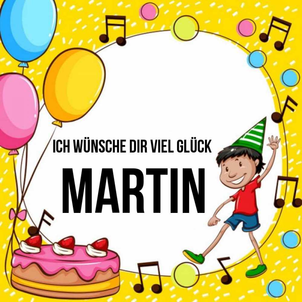 Открытка на каждый день с именем, Martin Ich wünsche dir viel Glück открытка 1 Прикольная открытка с пожеланием онлайн скачать бесплатно 