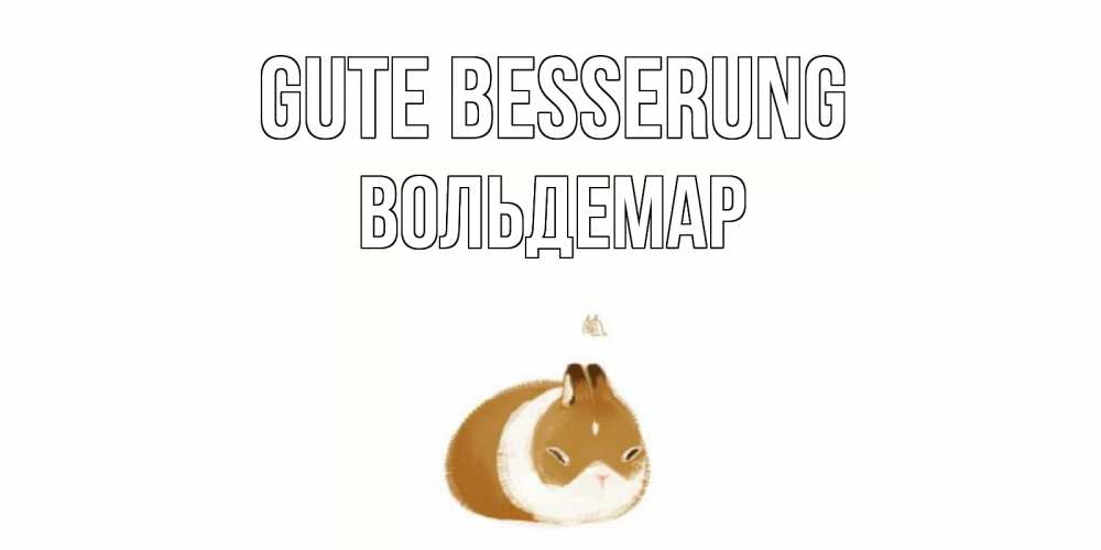 Открытка на каждый день с именем, Вольдемар Gute Besserung морская свинка на открытке с пожеланиями не болеть Прикольная открытка с пожеланием онлайн скачать бесплатно 