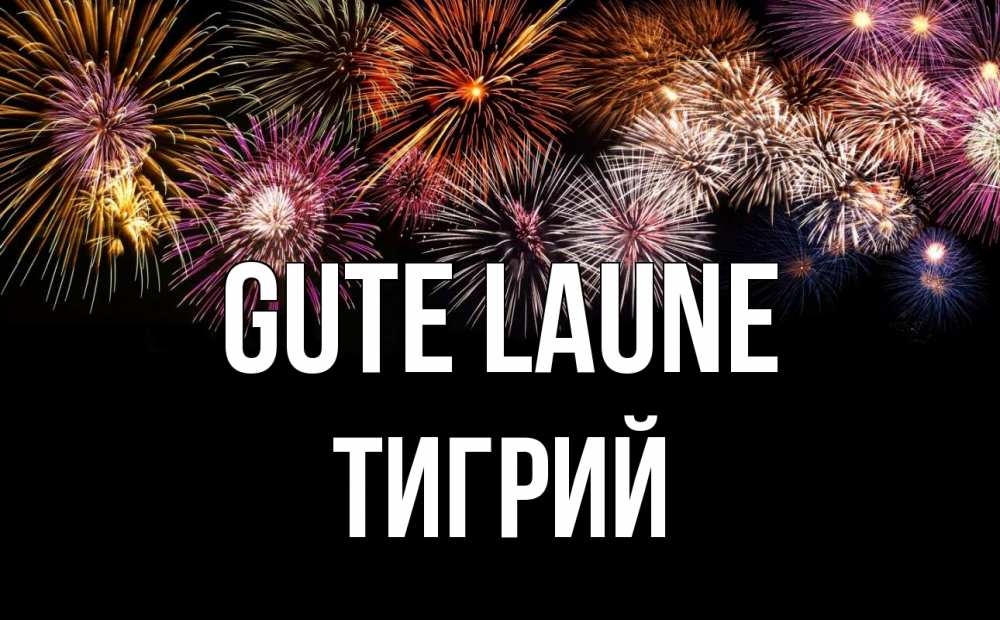 Открытка на каждый день с именем, Тигрий Gute Laune Фейрверг 1 Прикольная открытка с пожеланием онлайн скачать бесплатно 