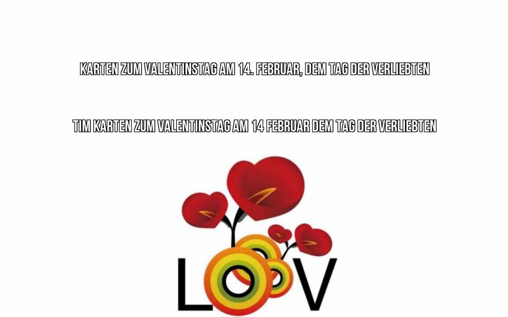 Картинка Karten zum Valentinstag am 14. Februar, dem Tag der Verliebten, Tim