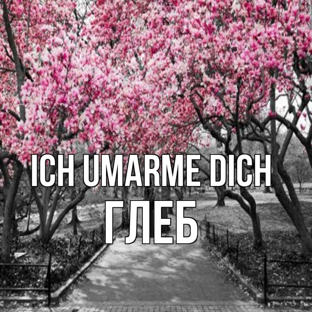 Открытка на каждый день с именем, Глеб Ich umarme dich обработанное фото Прикольная открытка с пожеланием онлайн скачать бесплатно 