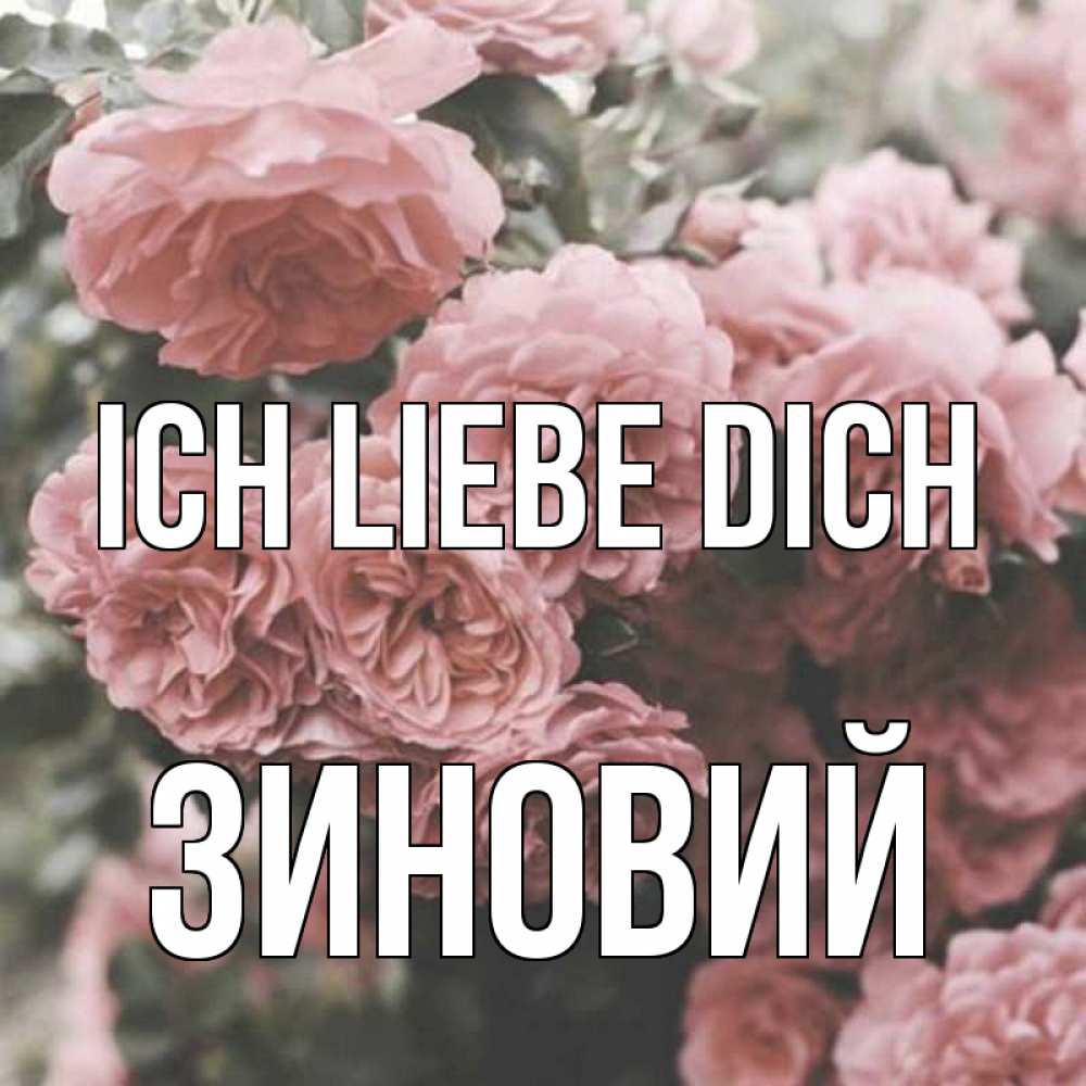 Открытка на каждый день с именем, Зиновий Ich liebe dich розы 3 Прикольная открытка с пожеланием онлайн скачать бесплатно 