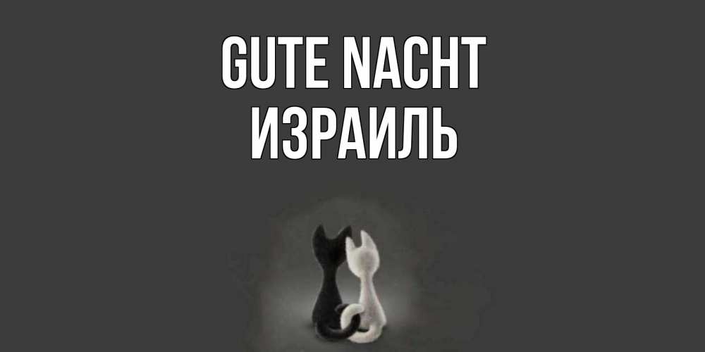 Открытка на каждый день с именем, Израиль Gute Nacht коты Прикольная открытка с пожеланием онлайн скачать бесплатно 