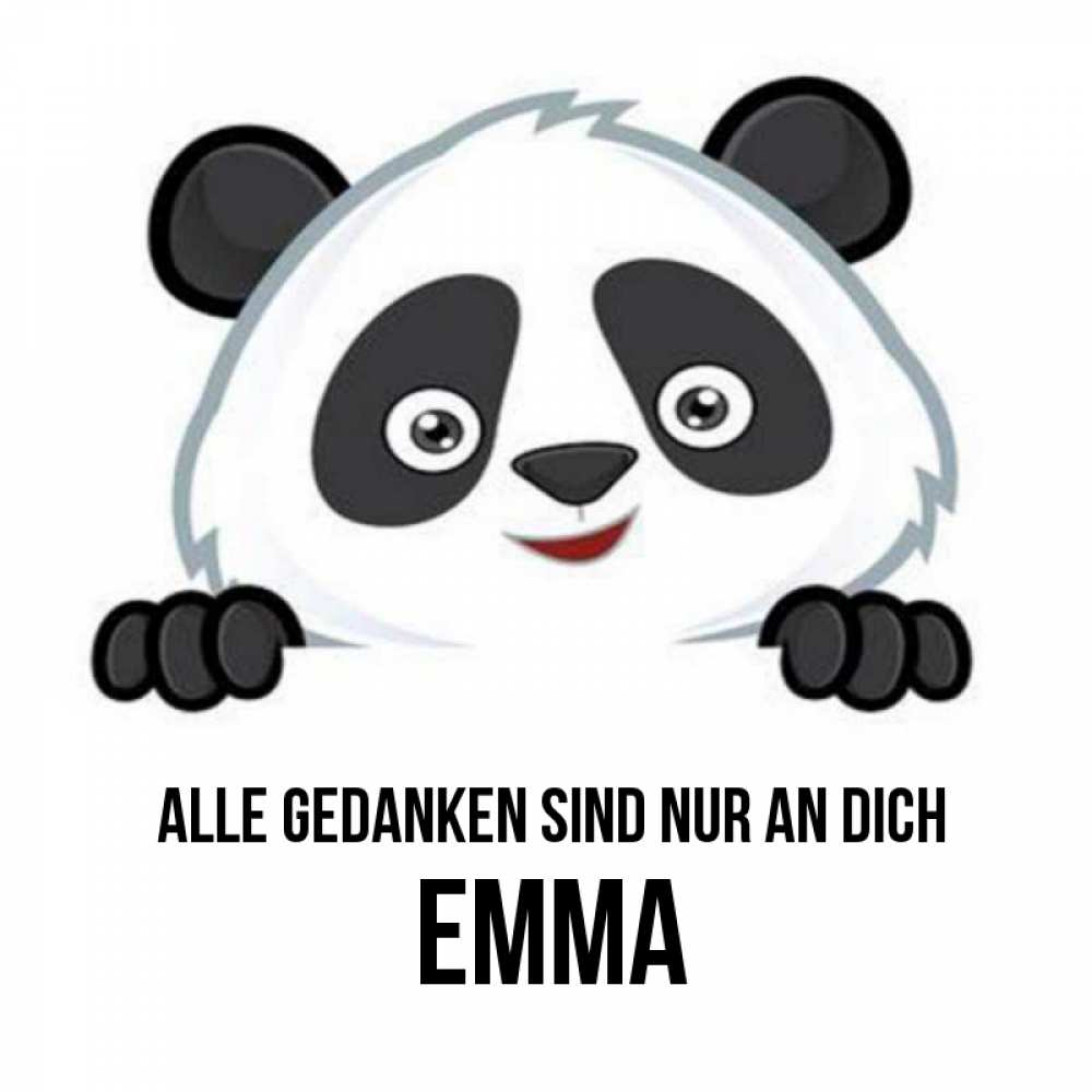 Открытка на каждый день с именем, Emma Alle Gedanken sind nur an dich открытка для любимого Прикольная открытка с пожеланием онлайн скачать бесплатно 