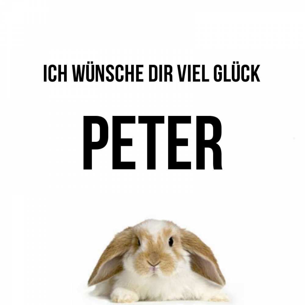 Открытка на каждый день с именем, Peter Ich wünsche dir viel Glück открытки с произвольным текстом который можно вставить в открытку и создать ее самостоятельно бесплатно онлайн Прикольная открытка с пожеланием онлайн скачать бесплатно 