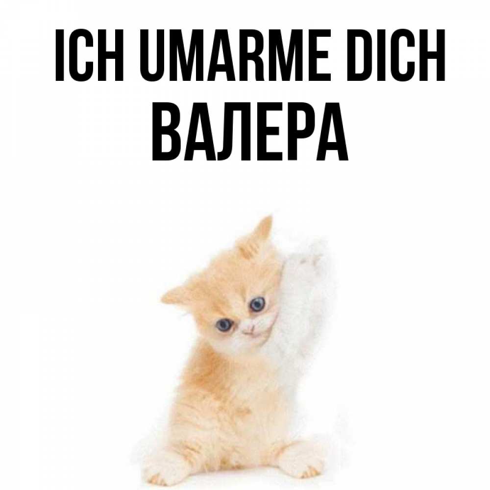 Открытка на каждый день с именем, Валера Ich umarme dich я хочу очень скорее обнимаешек Прикольная открытка с пожеланием онлайн скачать бесплатно 