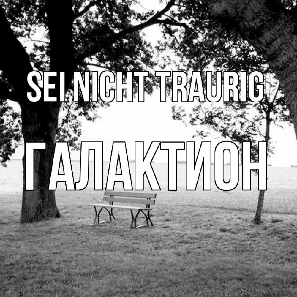 Открытка на каждый день с именем, Галактион Sei nicht traurig мощное дерево Прикольная открытка с пожеланием онлайн скачать бесплатно 