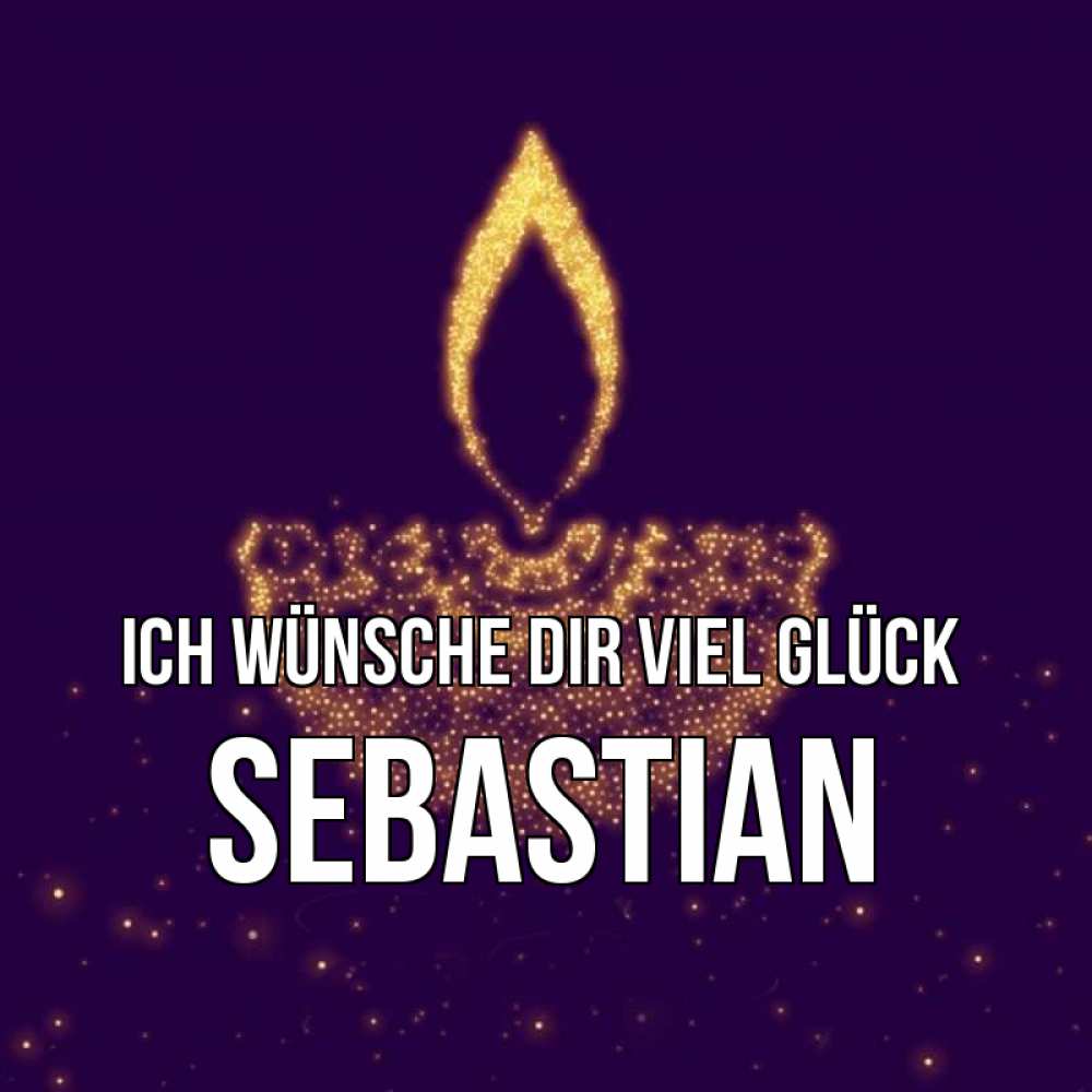 Открытка на каждый день с именем, Sebastian Ich wünsche dir viel Glück пусть повезет 2 Прикольная открытка с пожеланием онлайн скачать бесплатно 