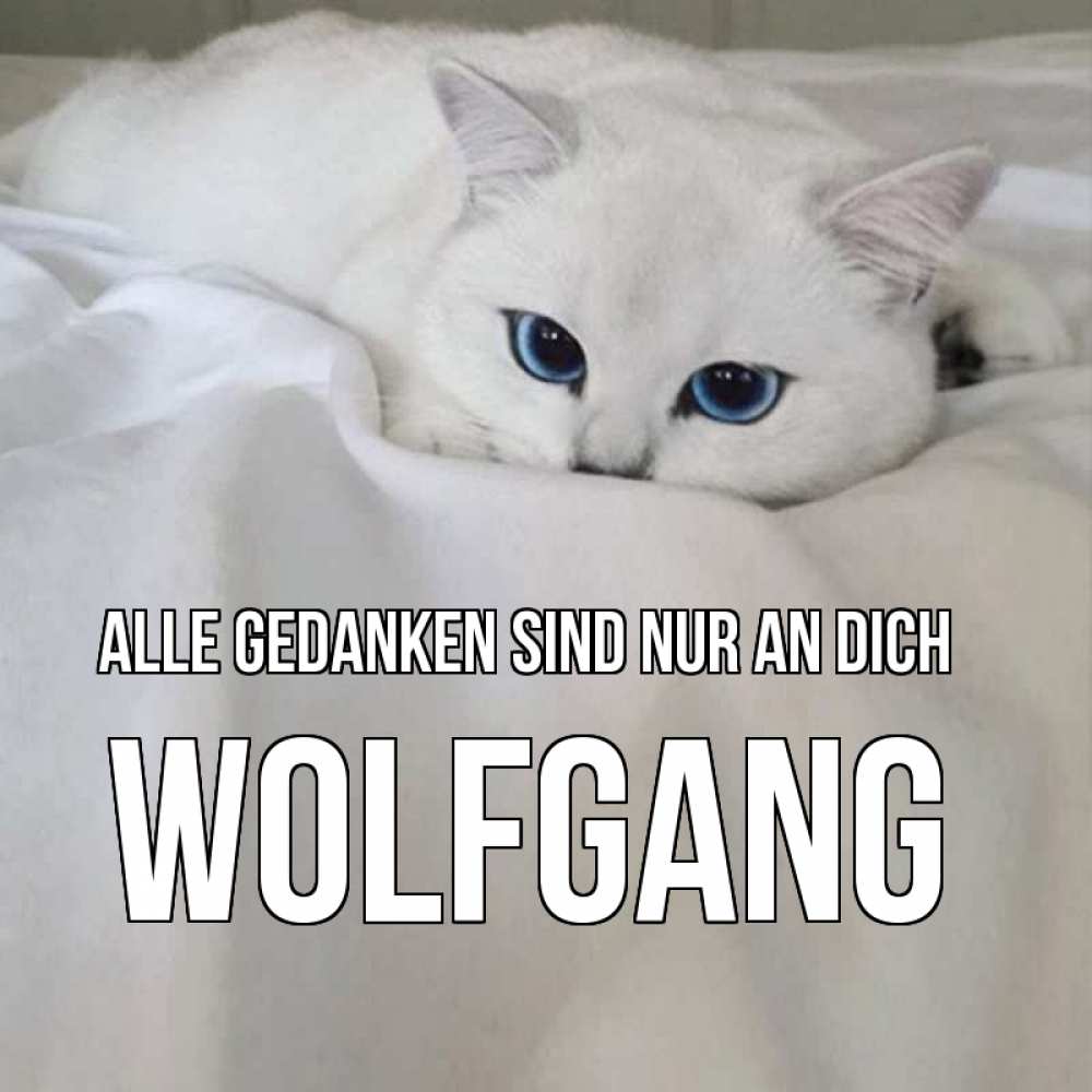 Открытка на каждый день с именем, Wolfgang Alle Gedanken sind nur an dich я очень по тебе скучаю и тоскую Прикольная открытка с пожеланием онлайн скачать бесплатно 