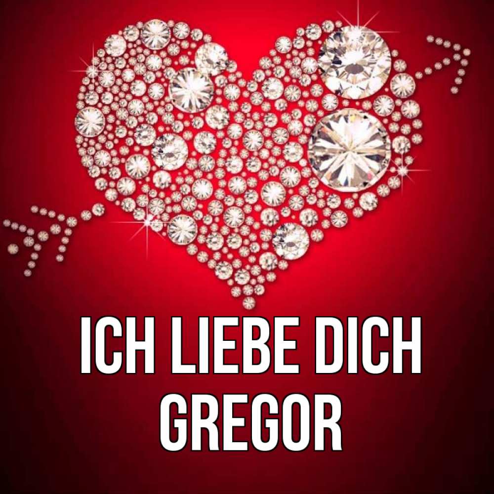 Открытка на каждый день с именем, Gregor Ich liebe dich стрела купидона Прикольная открытка с пожеланием онлайн скачать бесплатно 