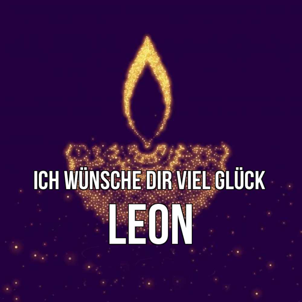 Открытка на каждый день с именем, Leon Ich wünsche dir viel Glück пусть повезет 2 Прикольная открытка с пожеланием онлайн скачать бесплатно 