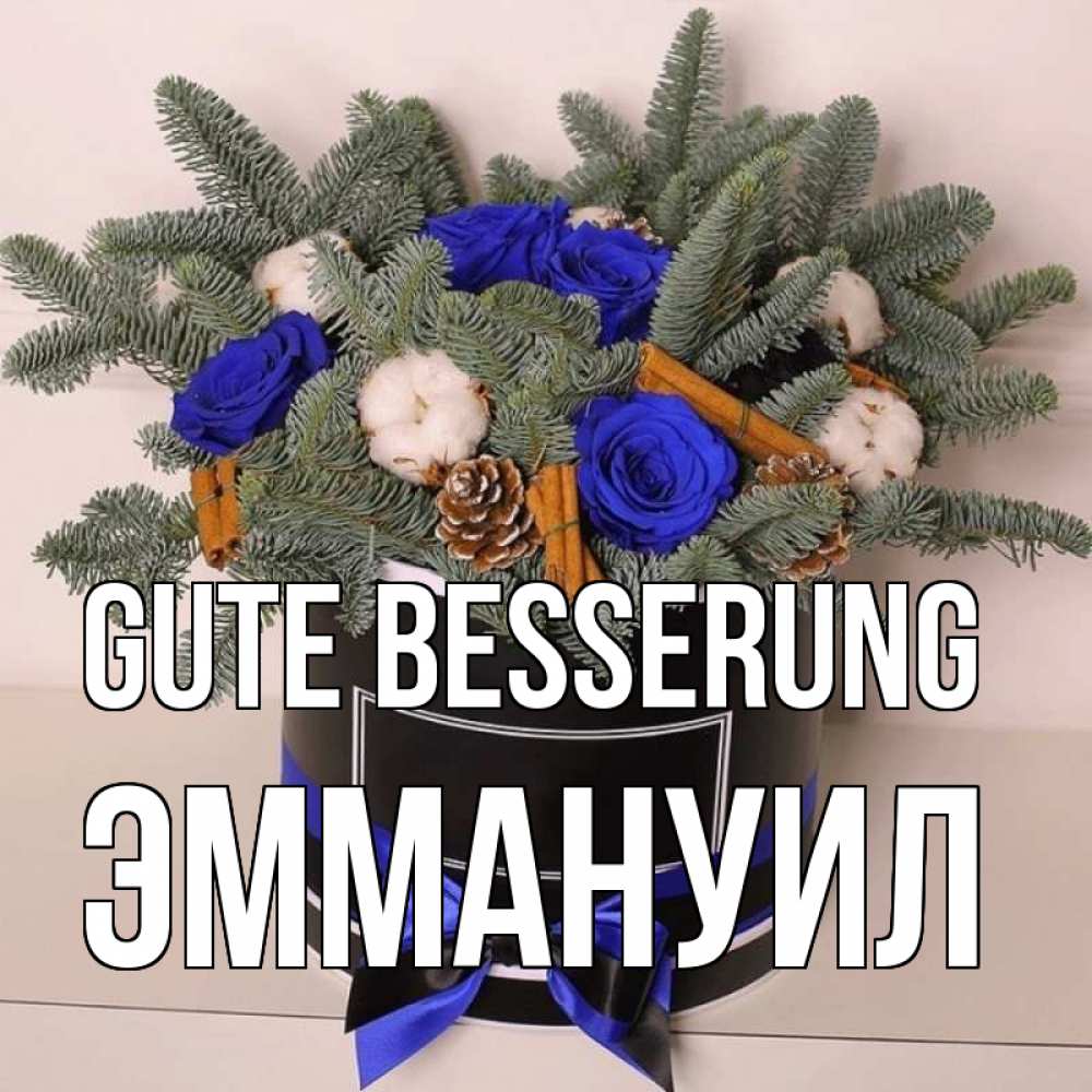 Открытка на каждый день с именем, Эммануил Gute Besserung короче кто то загрузил эти шишки Прикольная открытка с пожеланием онлайн скачать бесплатно 