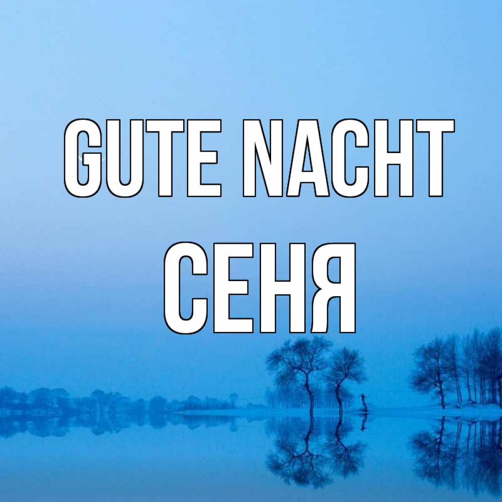 Открытка на каждый день с именем, Сеня Gute Nacht весна Прикольная открытка с пожеланием онлайн скачать бесплатно 