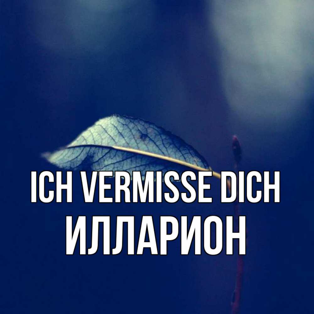 Открытка на каждый день с именем, Илларион Ich vermisse dich одна ветка 1 Прикольная открытка с пожеланием онлайн скачать бесплатно 