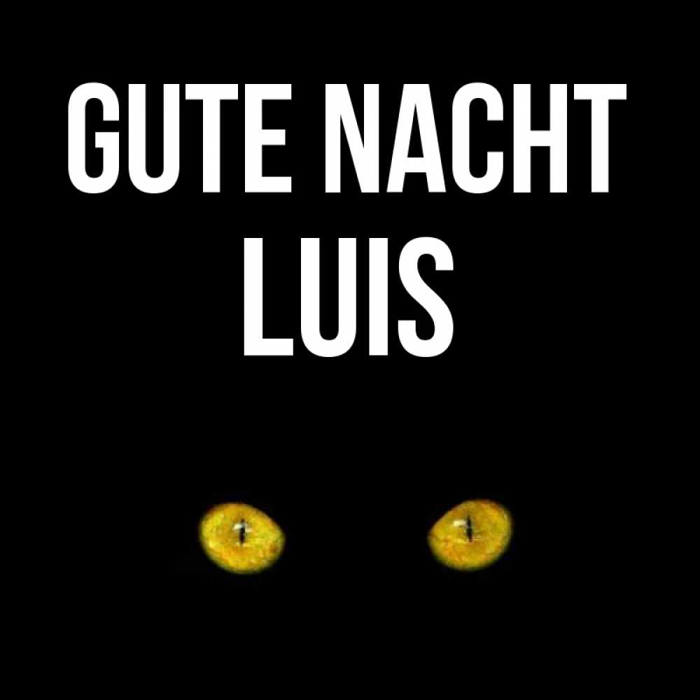 Открытка на каждый день с именем, Luis Gute Nacht сладких снов бесстрашный мой дружочек Прикольная открытка с пожеланием онлайн скачать бесплатно 