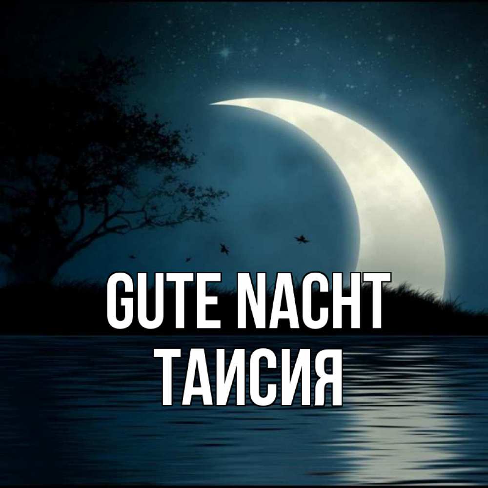 Открытка на каждый день с именем, Таисия Gute Nacht вода Прикольная открытка с пожеланием онлайн скачать бесплатно 