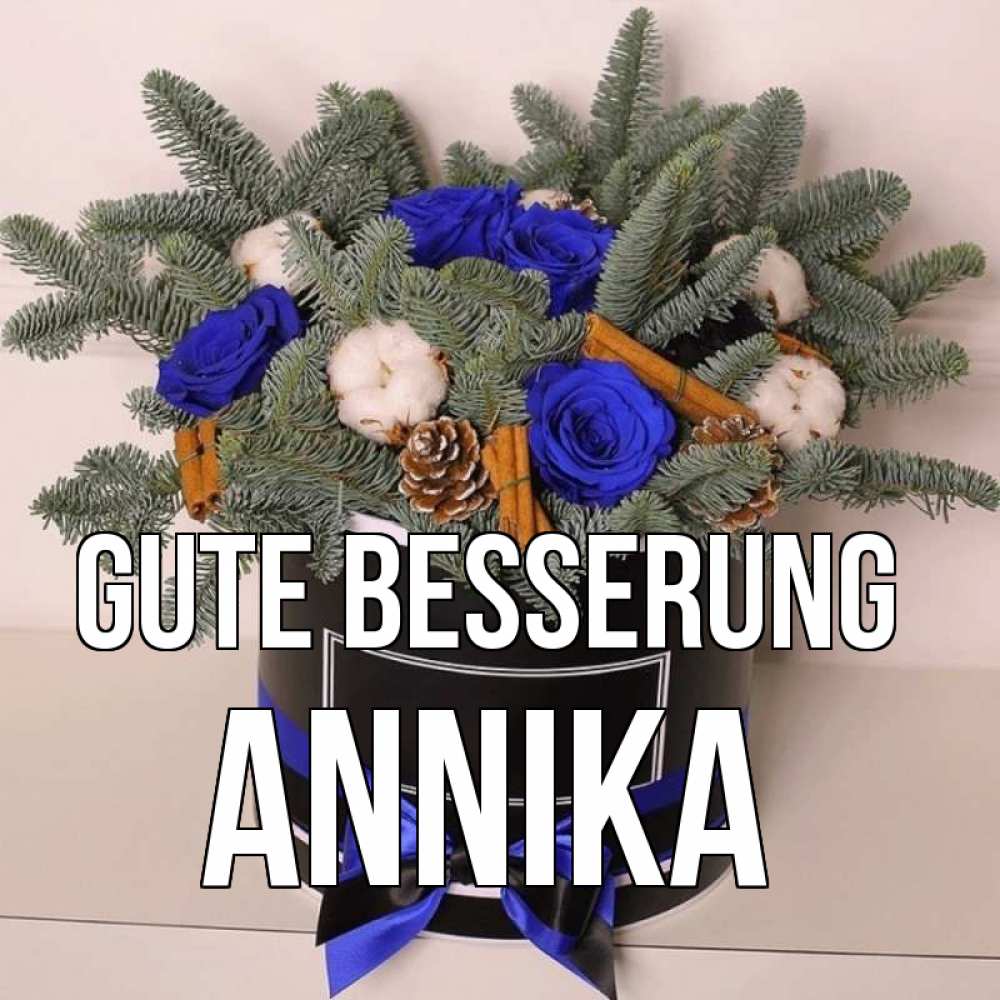 Открытка на каждый день с именем, Annika Gute Besserung короче кто то загрузил эти шишки Прикольная открытка с пожеланием онлайн скачать бесплатно 
