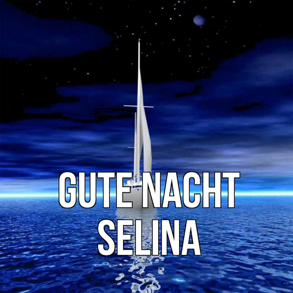Открытка на каждый день с именем, Selina Gute Nacht ночью Прикольная открытка с пожеланием онлайн скачать бесплатно 