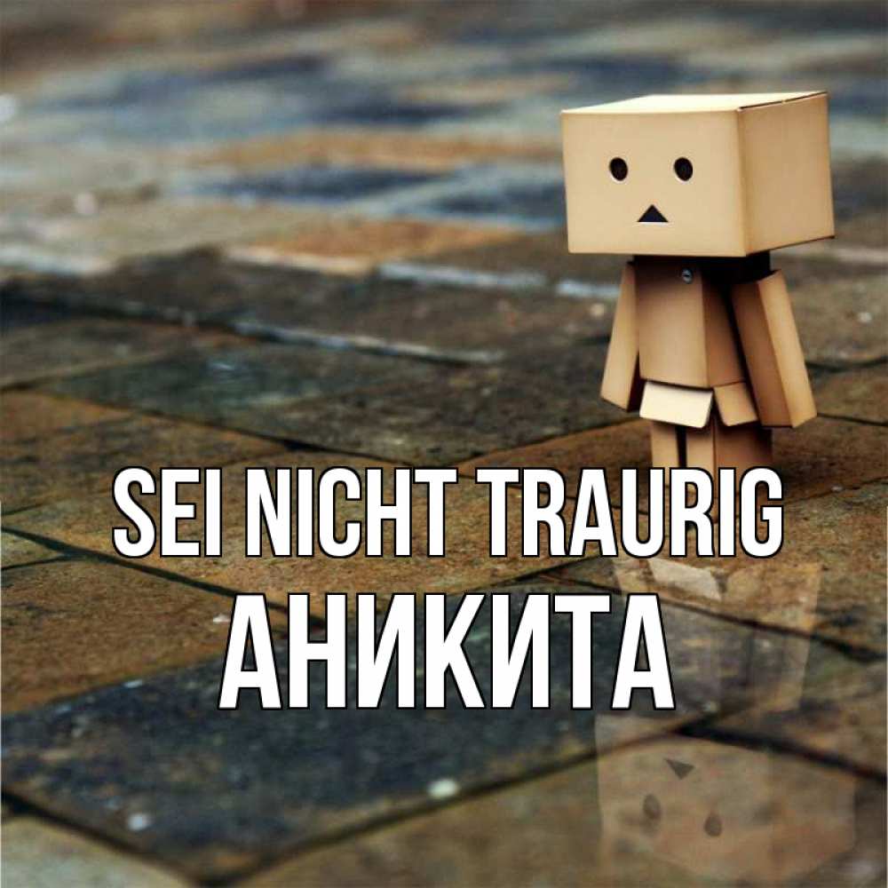 Открытка на каждый день с именем, Аникита Sei nicht traurig Стив Прикольная открытка с пожеланием онлайн скачать бесплатно 